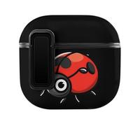 Red Ladybug Hard Shell Case Skin Accessories Cover with Secure Lock Clip Compatible with AirPods 4