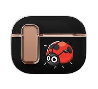 Red Ladybug Hard Shell Case Skin Accessories Cover with Secure Lock Clip Compatible with AirPods Pro 2