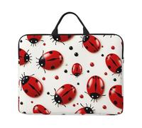 Red Ladybug Laptop Case 14 Inch Laptop Sleeve Computer Carrying Bag Shockproof Protective Notebook Case Portable Laptop Bag Waterproof Briefcase Bag for Men Women