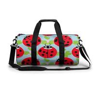 Red Ladybug Pattern Gym Bag for Men Women, Sturdy Oxford Cloth Travel Bags with Removable Shoulder Strap, Waterproof Duffel Bag for Fitness, Travel, Yoga