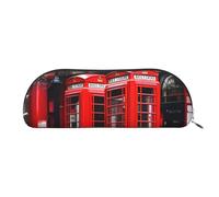 Red Ladybug Pattern Print Cosmetic Bags For Women,Receive Bag Makeup Bag Travel Storage Bag Toiletry Bags Pencil Case, Phone Booth London Street, One Size