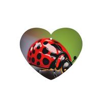 Red Ladybug Pattern Printing 10 Pcs Car Air Freshener Fragrant Sheets,Car Hanging Accessories With Strings For Decor