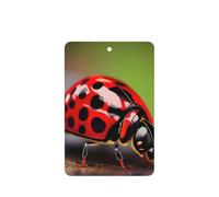 Red Ladybug Pattern Printing 10 Pcs Car Air Freshener Fragrant Sheets,Car Hanging Accessories With Strings For Decor