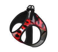 Red Ladybug Print Reflective No Choke Pet Vest Harness,Adjustable Soft Padded Dog Harness With Easy Control Handle
