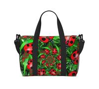 Red Ladybug Print Travel Duffel Bags Weekender for Women,Lightweight Carry On Bag,Personal Item Bag