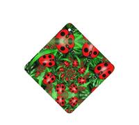 Red Ladybug Printing 10 Pcs Car Air Freshener Fragrant Sheets,Car Hanging Accessories With Strings For Decor