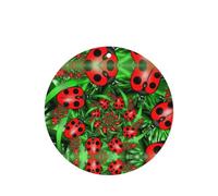 Red Ladybug Printing 10 Pcs Car Air Freshener Fragrant Sheets,Car Hanging Accessories With Strings For Decor