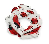 Red Ladybug Satin Scrunchies Elastic Hair Bands Exquisite Soft Jumbo Scrunchy Thick Fashion Hair Ties Cute Satin Hair Scrunchies for Women Hair Accessories Gift