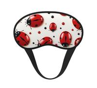 Red Ladybug Sleep Mask for Side Sleeper, Blackout Eye Mask for Women Men, Zero Pressure Sleeping Masks Soft Breathable Eye Cover Comfortable Blindfold Eyeshade for Night Sleep