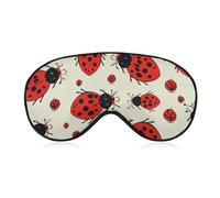 Red Ladybug Sleeping Mask, Light Blocking Eye Mask, Comfortable and Soft, Eye Cover with Elastic Band, Suitable for Men and Women, Suitable for Travel/Sleeping