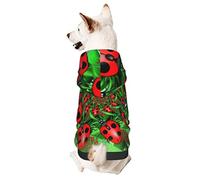 Red Ladybug Small Pets Wear Hoodies,Dog Jumper Sweatshirt,Warm And Lightweight, Soft Texture, Easy To Wear