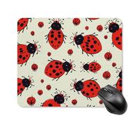 Red Ladybug Square Mouse Pad Portable Computer Mousepad with Non-Slip Rubber Base 25 * 30cm Ultra-Thin Gaming Mouse Mat for Computer Laptop Office Desk Accessories
