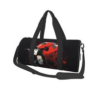 Red Ladybug Travel Duffel Bag Sports Gym Bag, Lightweight Overnight Weekender Bag With Shoes Compartment Yoga Gym Sports Bag For Men Women