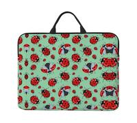 Red Ladybugs On A Blue Background Laptop Sleeve Case 14 Inch Laptop Sleeve Computer Carrying Bag Applies To 14" Notebooks