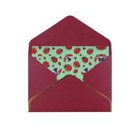 Red Ladybugs On A Blue Background Thank You Card Envelope 4x6 Inch Wedding Baby Shower Thank You Bride Shower Business Birthday.