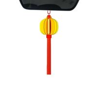 Red Lantern Car Air Freshener - Aromatherapy Perfume Pendant, Single Festive Themed Oil Diffuser For Rearview Mirror, Refillable Liquid Fragrance Vessel, Interior Hardware, Cultural Decor For Suv