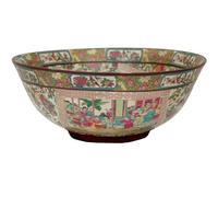 Red Lantern Oriental Furniture 14" Rose Medallion Porcelain Bowl, Large, Multicolor