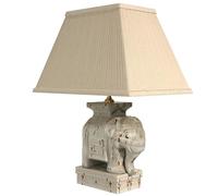 Red Lantern Oriental Furniture Unique Asian Decor 22-Inch Ivory Lucky Elephant Oriental Lamp