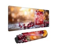 Red Large Mouse Mat 1500 x 800 x 3MM Gaming Mouse Pad, Summer Coolness Mousepad Extended for Men, Office Accessories with Anti-Slip Rubber Base and Double Stitched Edge, Mousemat for Laptop -TL2SO