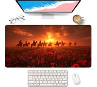 Red Large Mouse Mat 1600x800x3mm, Sunset Gaming Mouse Pad XXL A-9592 | Mousepad with Anti-Slip Rubber Base, Improved Precision and Speed, Desk Mat for for Home Office Work, Gifts for Man