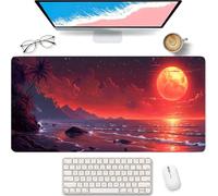 Red Large Mouse Mat 700x400x3mm, Sunset Gaming Mouse Pad XXL A-9784 | Mousepad with Anti-Slip Rubber Base, Improved Precision and Speed, Desk Mat for for Home Office Work, Gifts for Man