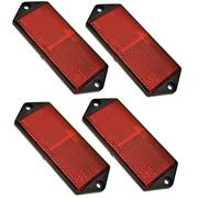 Red Large Rectangular Rear Reflector Pack of 4 Trailer Fence / Gate Post TR073