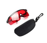 Red Laser Enhancement Glasses - Huepar GL01R Adjustable Eye Protection Safety Glasses for Red Alignment, Cross & Multi Line and Rotary Lasers with Anti Lost Function and Free Hard Protective Case