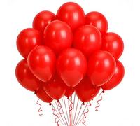 Red Latex Balloons, 20 Pack, 30 cm, Round, Helium Compatible, for Birthdays, Weddings & Baby Showers (20 Red Balloons)