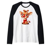 Red Laugh Day Funny Kids Girls Boys Teacher Red Fun Giraffe Raglan Baseball Tee
