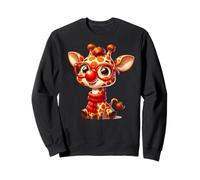 Red Laugh Day Funny Kids Girls Boys Teacher Red Fun Giraffe Sweatshirt