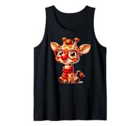 Red Laugh Day Funny Kids Girls Boys Teacher Red Fun Giraffe Tank Top