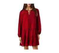 Red Layered Dress with Puff Sleeves - female - Pepe Jeans - Short Dresses - Red - S - Dresses S