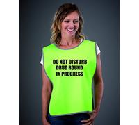 Red Leader Clothing Do Not Disturb Drug Round In Progress Adult Reflective Border Polyester Tabard Vest (S/M, Lime)