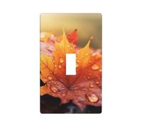 Red Leaf Flowers Print Switch Plate Covers,1 Gang Wall Plate Single Toggle Light Switch Cover Plate