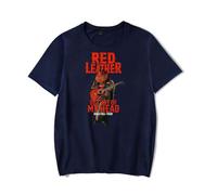 Red Leather Merch Get Out of My Head Tour Logo T-Shirt Women Men Fashion Casual Short Sleeve Tee (XL,Navy)