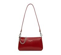 Red Leather Shoulder Bag with Chain- female- Lancaster- Shoulder Bags- Red- ONE SIZE- Bags ONE SIZE