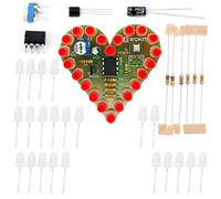 Red LED Breathing Light Soldering Practice Kit, Heart-Shaped DIY Electronics Project
