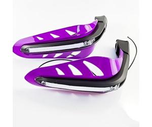 Red LED Dirt Bike Handguards Turn Signal Covers | Blue light function, motocross style, for impact resistant, replaces broken units, simple mounting