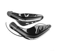 Red LED Hand Guards for Motorcycles Turn Signal Covers | for durable ABS plastic, integrated LED turn signals, sl lack finish, fitment, direct replacement