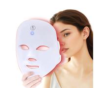 Red LED Light Therapy Device, Blue LED Therapy Mask for Face Acne, 7-1 Colors LED Facial Skin Care Mask at Home, Built-in Rechargeable Battery,Portable,Cordless