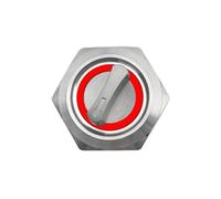 Red Led Momentary 19mm 2 3 Position Metal Selector Rotary Switch Latching Push Button Switch 1Pcs(2 Position,3-6V)