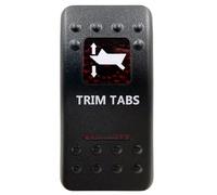 Red Led Rocker Switch SPST 5P ON OFF & DPDT 7P ON OFF ON Fit For Car Marine Boat IP66 NARVA Carling ARB Style Auto Parts(Trim Tabs-7P (ON))