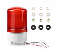 Red LED Warning Light Flashing Strobe Lights Emergency Lighting Bulb Rotating Beacon Lamp Outdoor Yard Factory Traffic Safety Light AC 220V