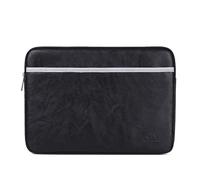 Red Lemon Canvas Artisan Premium Universal Laptop Sleeve 13.3" 13.3 Inch PU Leather Case Bag Briefcase Water-Resistant Shockproof for MacBook Air Pro Laptop Notebook Tablet (Black & Grey)