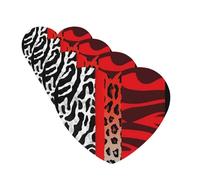 Red Leopard and Zebra Animal Car Air Freshener Cards Set of 4 Pieces Long Lasting Hanging Scented Cards for Bedroom Wardrobe Car Aromatherapy Tablets for Men Women Rearview Mirror Pendant