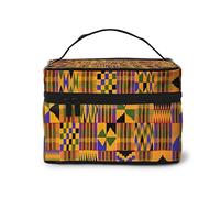 Red Leopard And Zebra Animal Cosmetic Bag Makeup Bag Large Travel Makeup Organizer Case, Excellent Capacity, Water-Resistant, Suitable For Women Families Couples Or Long-Term Travel., African Tribal