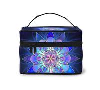 Red Leopard And Zebra Animal Cosmetic Bag Makeup Bag Large Travel Makeup Organizer Case, Excellent Capacity, Water-Resistant, Suitable For Women Families Couples Or Long-Term Travel., Rectangle Flower