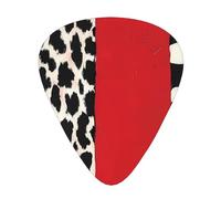 Red Leopard And Zebra Animal Guitar Picks Gift Set - Smooth Durable Plectrums For Acoustic, Electric & Bass Guitar, Perfect Present For Guitar Lovers & Musicians