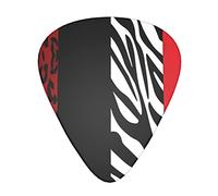 Red Leopard And Zebra Animal Guitar Plectrums 12 Pieces Set =>> Comfortable In The Hand With Smooth Edges Three Thicknesses To Match