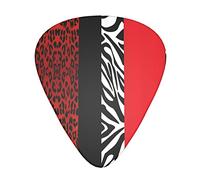 Red Leopard And Zebra Animal Guitar Plectrums Classical Triangle Bass Acoustic And Electric Guitar Plectrums For Guitarists 12 Pieces